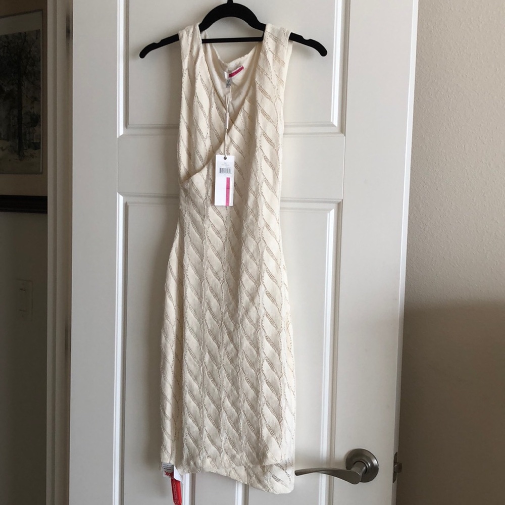 Tracy Reese cream stretch dress